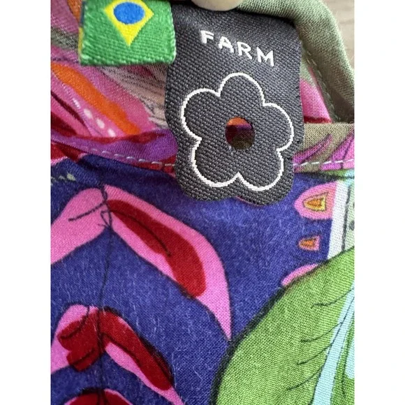 Farm  Rio sleeveless top blouse ‎ Floral Fruit Tropical Size S - Picture 5 of 10